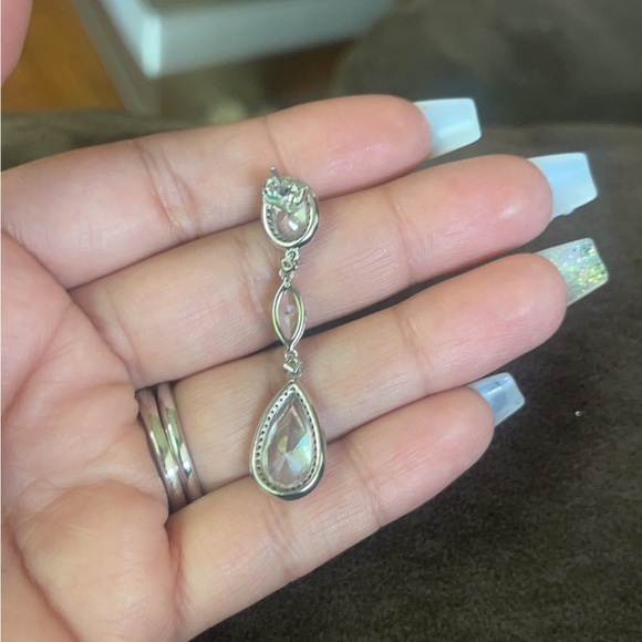 Eliot Danori Oval Crystal Drop Earrings - Picture 6 of 8